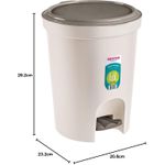 LIXEIRA COM PEDAL BRANCA 6,6 LITROS