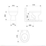 VASO CELITE CONVENCIONAL 6.8 LITROS NFANTIL BRANCO