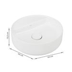 CUBA PARA BANHEIRO DE APOIO REDONDA COM MESA 40CM BRANCO - DECA