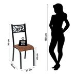 CONJUNTO 2 CADEIRAS JADE TUBO PRETO FOSCO ASSENTO CARAMELO