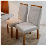 CONJUNTO DE MESA DE JANTAR PEDRO COM 4 CADEIRAS GENOVA (1,20m x 0,80m) - AVELÃ