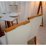 CONJUNTO DE MESA DE JANTAR PEDRO COM 4 CADEIRAS GENOVA (1,20m x 0,80m) - AVELÃ