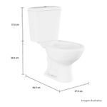 VASO COM CAIXA ACOPLADA IZY BRANCO GELO