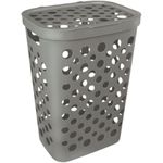 CESTO TELADO COM TAMPA 47 LITROS