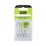 Garatéia ZEEO 3x Treble Hook c/ 6 Unid.