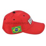 Boné Rapala Vermelho com Bandeira do Brasil