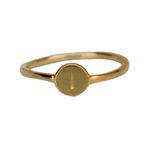 Anel Inicial Y- banho ouro 18k