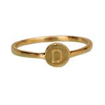 Anel Inicial D- banho ouro 18k