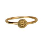 Anel Inicial S- banho ouro 18k