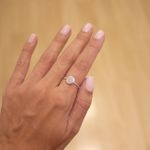 Anel Medalha Personalizada- banho prata
