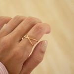 Anel Dois Aros- banho de ouro 18k