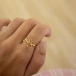 Anel Ramo- banho de ouro 18k