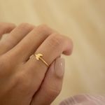 Anel Mini Lua- banho ouro 18k