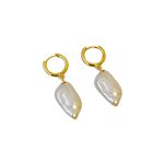 Argola Pearl- banho ouro 18k