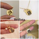 Colar Personalizado Medalha P - banho ouro 18k (leia a descrição)