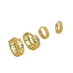 Dupla Argolas Cleo- banho ouro 18k