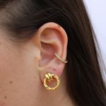 Piercing de Zircônias Conch- banho de ouro 18k