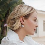 Argola Blue- banho ouro 18k