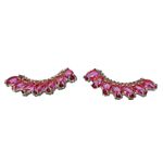 Ear Cuff Fancy Pink- banho prata