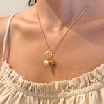 Colar Charms- banho ouro 18k