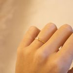 Anel Solitário Zircônia- banho ouro 18k