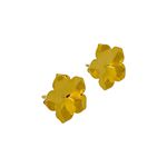 Brinco Floral- banho ouro 18k