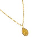 Colar Medalha- banho ouro 18k