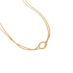 Choker Nó- banho ouro 18k