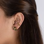 Brinco Floral- banho ouro 18k