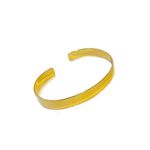 Bracelete Liso M- banho ouro 18k