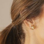 Brinco Lis- banho ouro 18k