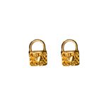 Mini Brinco Cadeado- banho ouro 18k