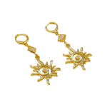 Argola Soleil- banho ouro 18k