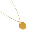 Colar Medalha Personalizada- banho ouro 18k