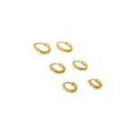 Trio de Argolas Vic- banho ouro 18k