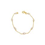 Pulseira Infantil Pérolas- banho ouro 18k