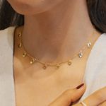 Choker Anoitecer- banho ouro 18k