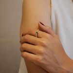 Anel Esmeralda Cravejado- banho ouro 18k