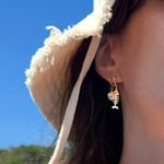 Argola Peixe- banho ouro 18k