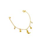Pulseira Borogodó Infantil- banho ouro 18k