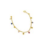 Pulseira Color Infantil- banho ouro 18k