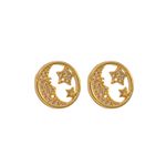 Brinco Luar- banho ouro 18k