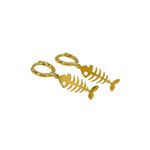 Argola Peixe- banho ouro 18k