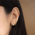 Brinco Luar- banho ouro 18k