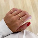 Anel Trançado- banho de ouro 18k