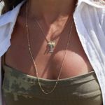 Colar Longo Olivia- banho ouro 18k