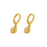 Argola Nossa Senhora Aparecida- banho ouro 18k