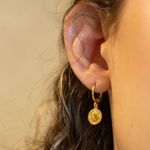 Argola Poá- banho ouro 18k