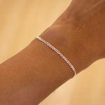 Pulseira Duna- banho prata