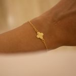 Pulseira Trevo- banho ouro 18k